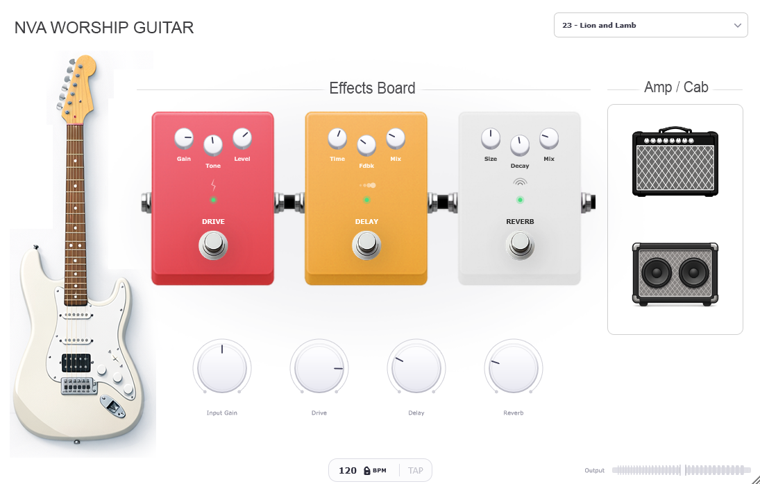 NVA Worship Guitar Plugin Interface
