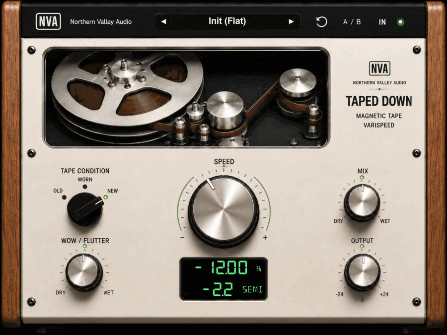 NVA Taped Down magnetic tape varispeed plugin animation